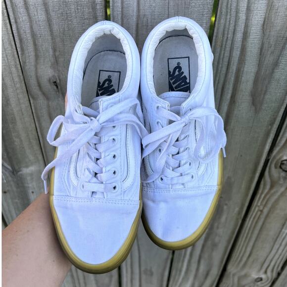 Vans Old Skool White Double Lite Gum Sole Sneakers Size‎ M6 W7.5 - Picture 7 of 9